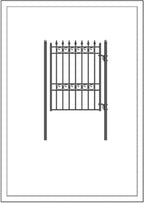 Aleko Steel Pedestrian Gate - OSLO Style - 5 ft