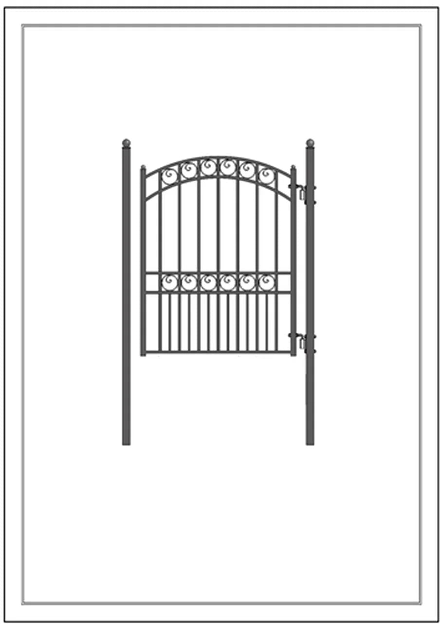 Aleko Steel Pedestrian Gate - PARIS Style - 5 ft