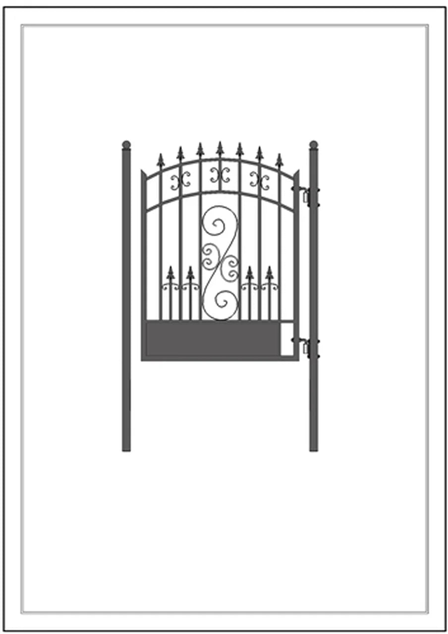 Aleko Steel Pedestrian Gate - VENICE Style - 5 ft