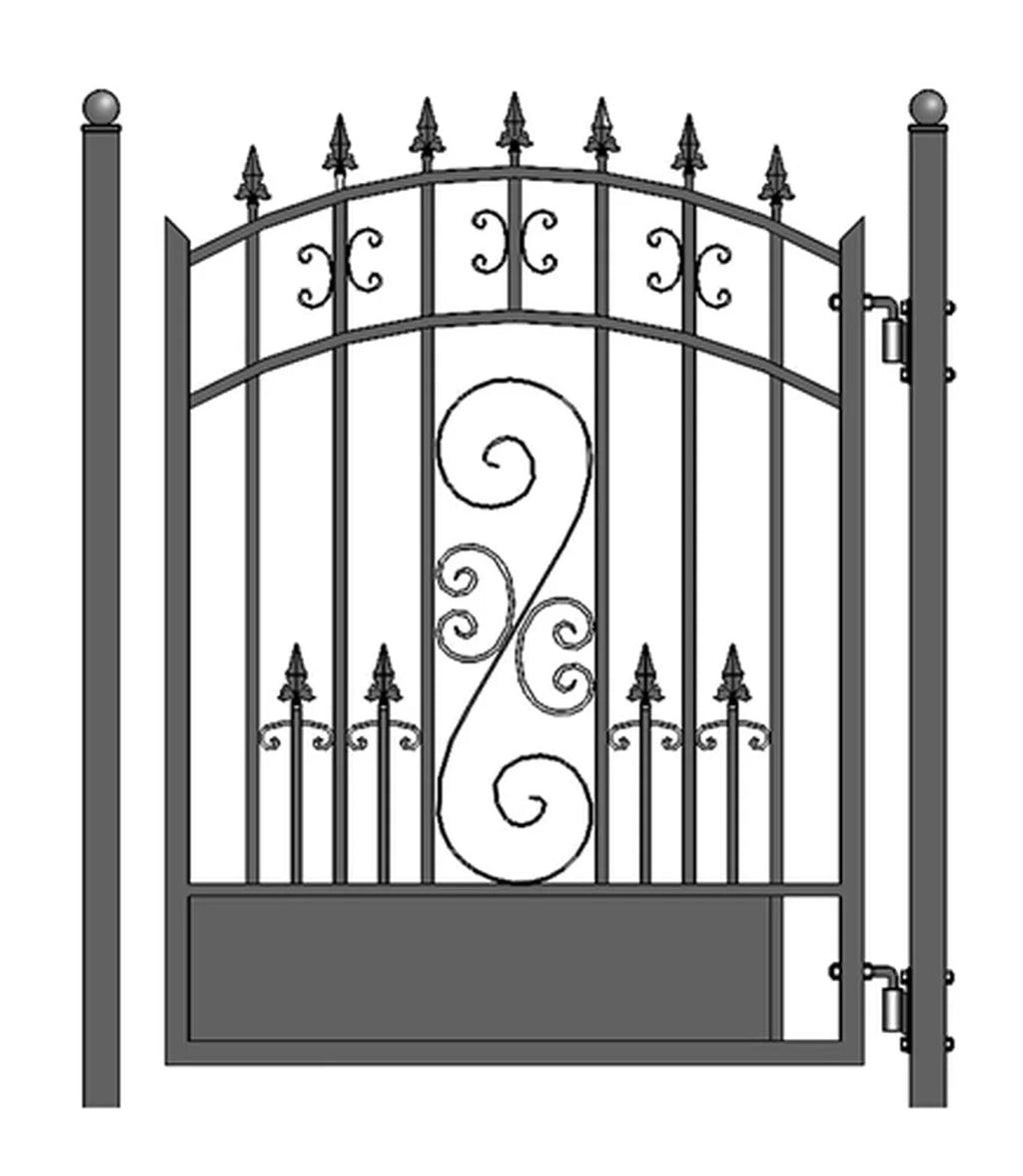 Aleko Steel Pedestrian Gate - VENICE Style - 5 ft