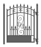 Aleko Steel Pedestrian Gate - VENICE Style - 5 ft