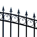 Aleko Steel Single Swing Driveway Gate - LONDON Style - 12