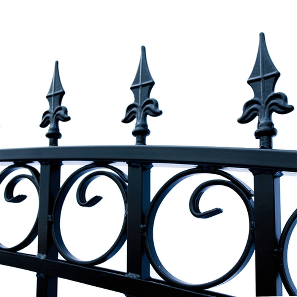 Aleko Steel Single Swing Driveway Gate - LONDON Style - 16