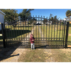 Aleko Steel Single Swing Driveway Gate - LONDON Style - 16