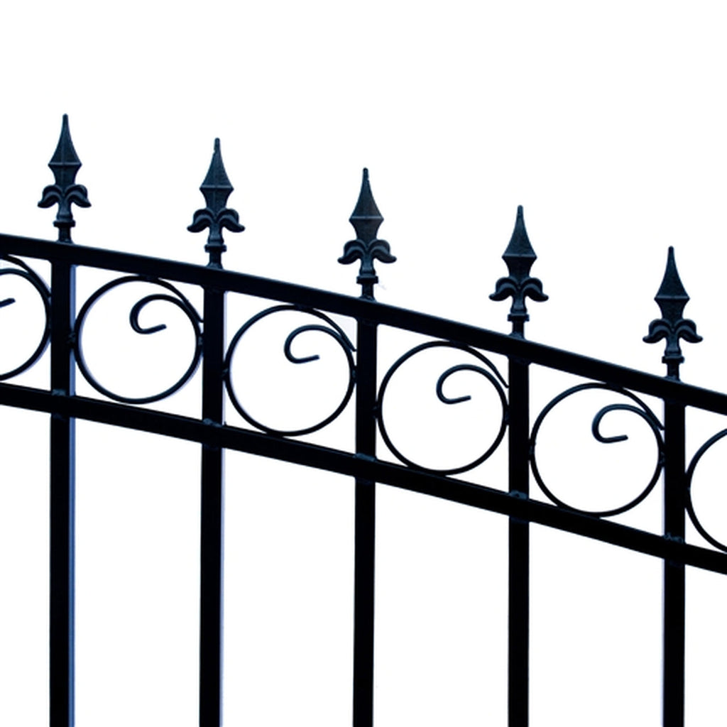 Aleko Steel Single Swing Driveway Gate - LONDON Style - 18