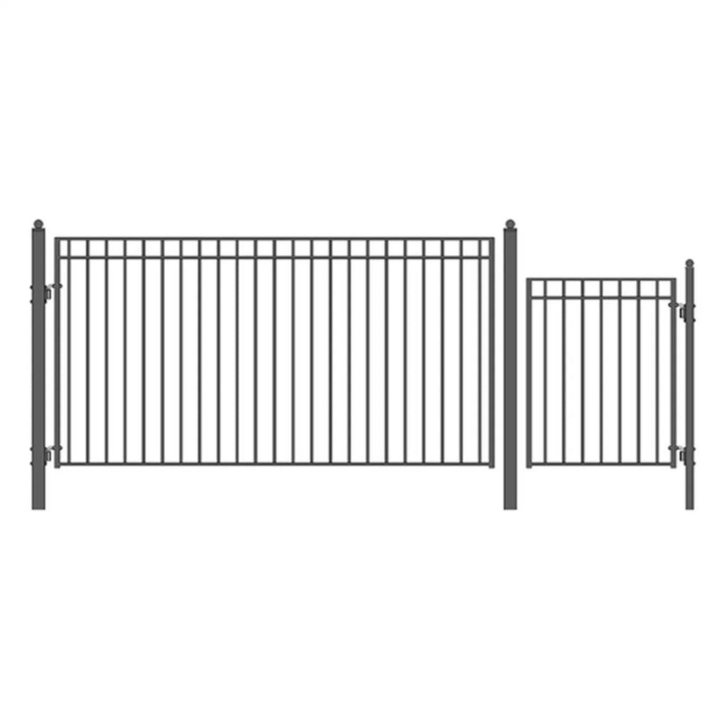 Aleko Steel Single Swing Driveway Gate - MADRID Style - 12