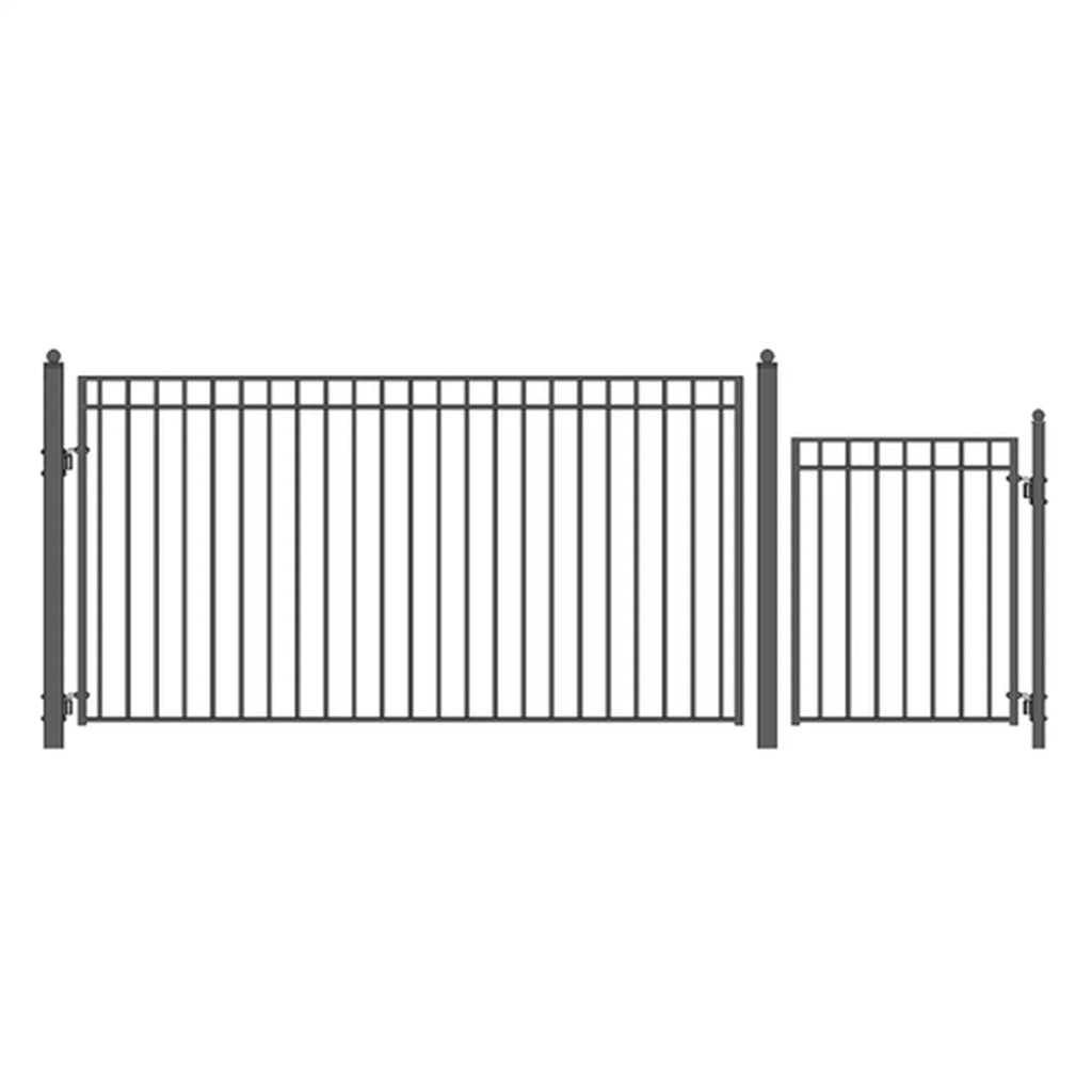Aleko Steel Single Swing Driveway Gate - MADRID Style - 12