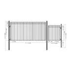 Aleko Steel Single Swing Driveway Gate - MADRID Style - 12