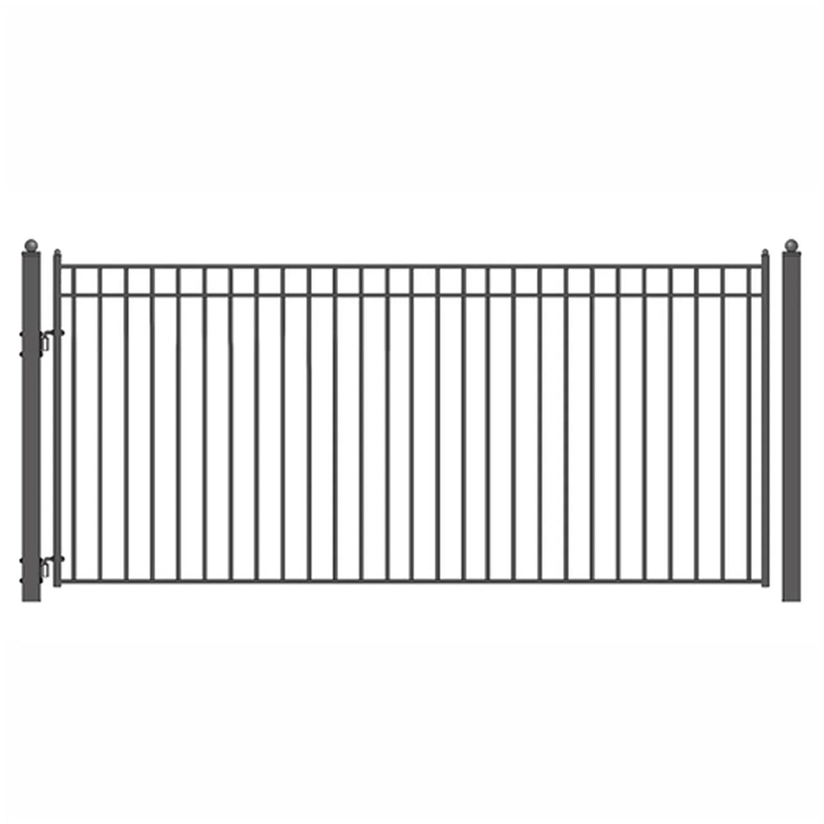 Aleko Steel Single Swing Driveway Gate - MADRID Style - 18