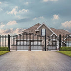 Aleko Steel Single Swing Driveway Gate - PARIS Style - 12
