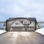 Aleko Steel Single Swing Driveway Gate - PARIS Style - 12 x
