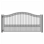 Aleko Steel Single Swing Driveway Gate - PARIS Style - 14 x