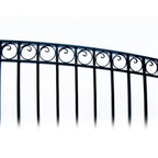 Aleko Steel Single Swing Driveway Gate - PARIS Style - 14 x