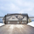 Aleko Steel Single Swing Driveway Gate - PARIS Style - 16 x