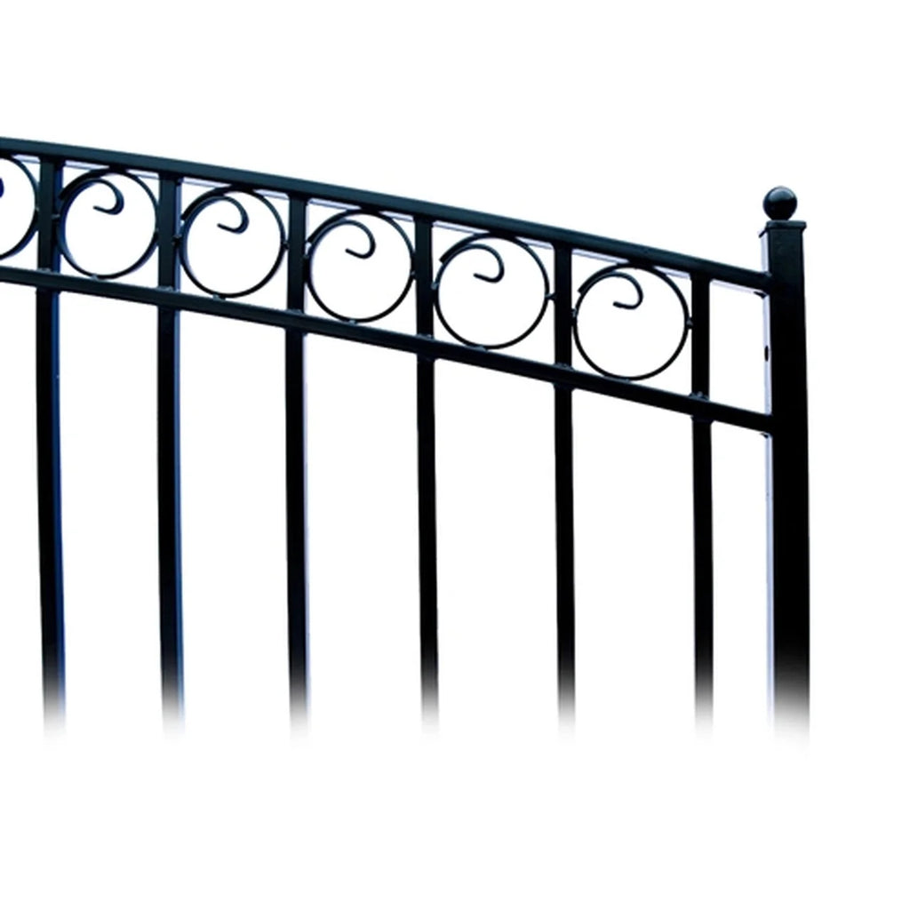 Aleko Steel Single Swing Driveway Gate - PARIS Style - 18 x