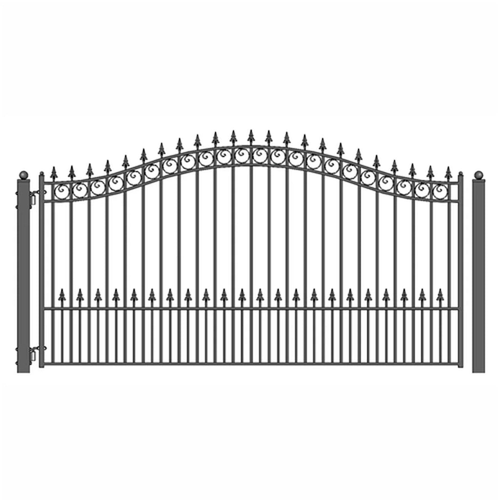 Aleko Steel Single Swing Driveway Gate - PRAGUE Style - 12
