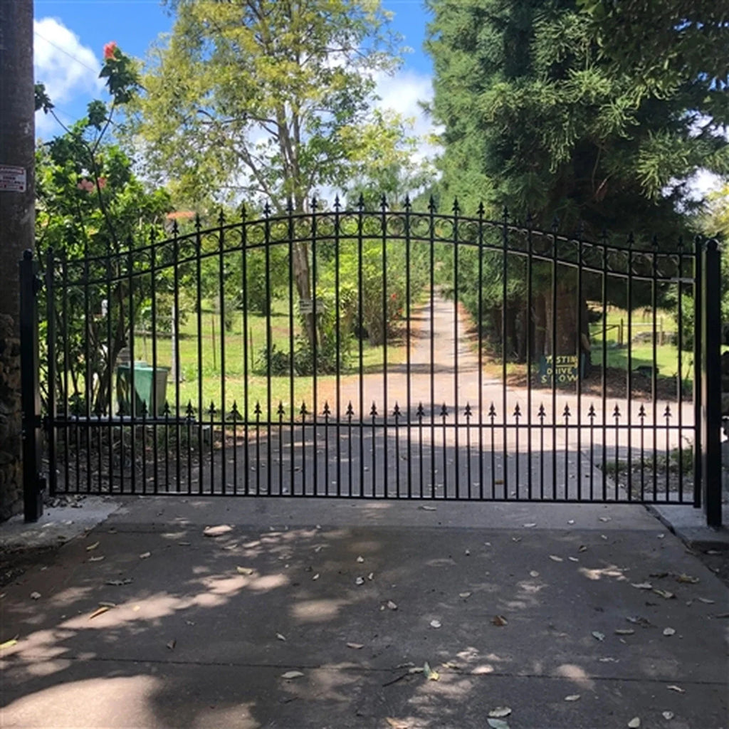 Aleko Steel Single Swing Driveway Gate - PRAGUE Style - 12