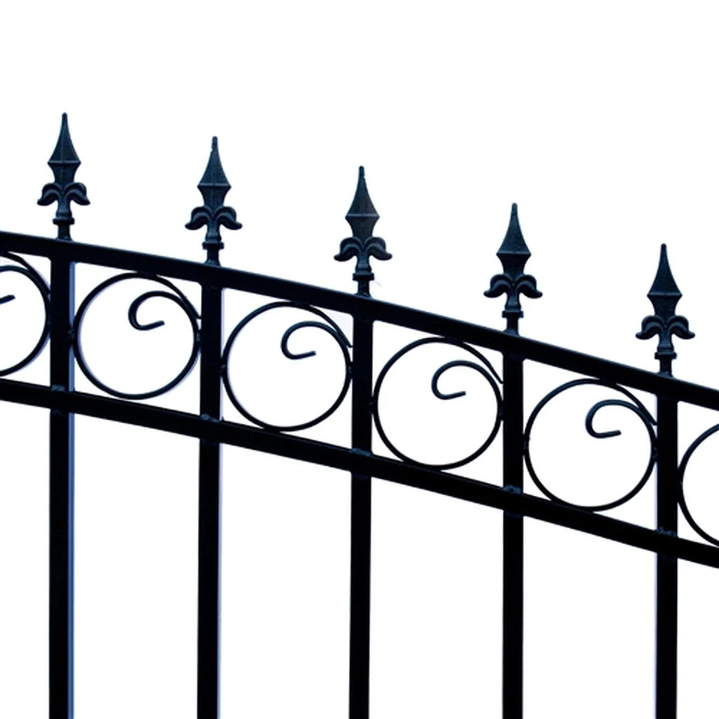 Aleko Steel Single Swing Driveway Gate - PRAGUE Style - 16
