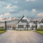 Aleko Steel Single Swing Driveway Gate - ST.PETERSBURG
