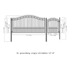 Aleko Steel Single Swing Driveway Gate - ST.PETERSBURG