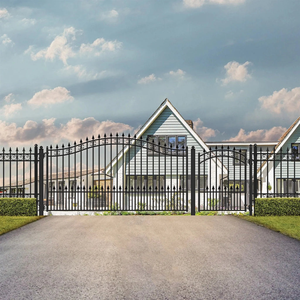 Aleko Steel Single Swing Driveway Gate - ST.PETERSBURG