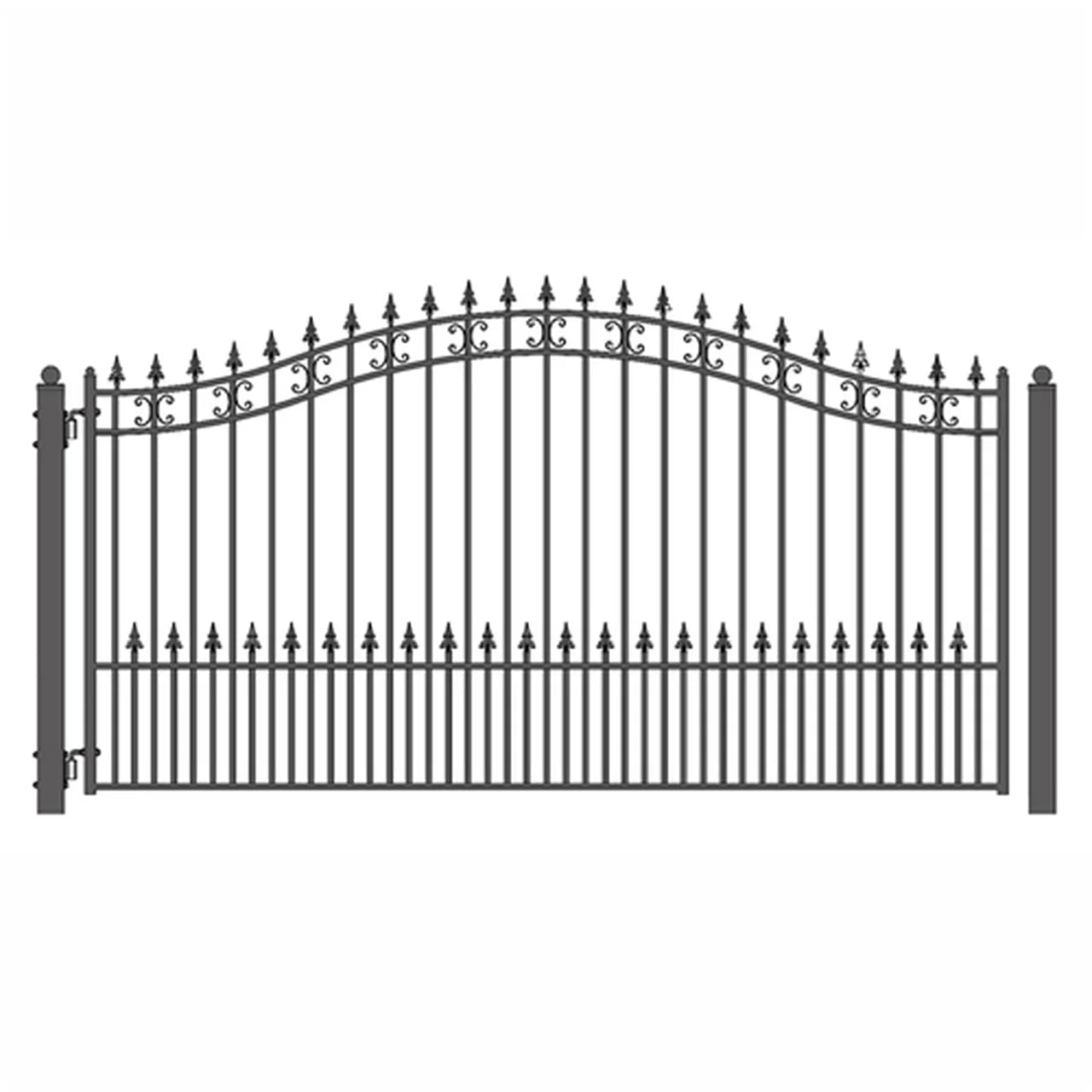 Aleko Steel Single Swing Driveway Gate - ST.PETERSBURG