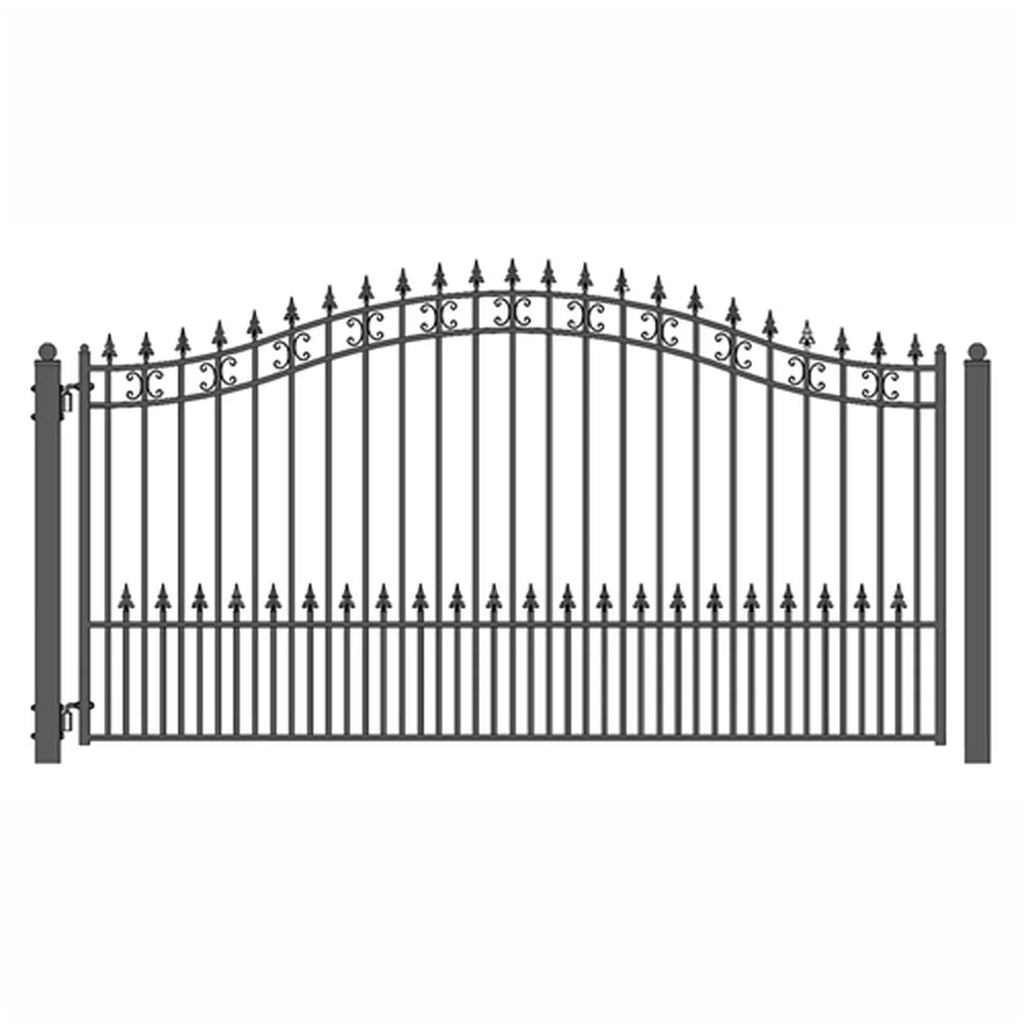 Aleko Steel Single Swing Driveway Gate - ST.PETERSBURG