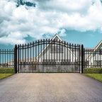 Aleko Steel Single Swing Driveway Gate - ST.PETERSBURG