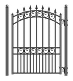 Aleko Steel Sliding Driveway Gate - 12 ft with Pedestrian