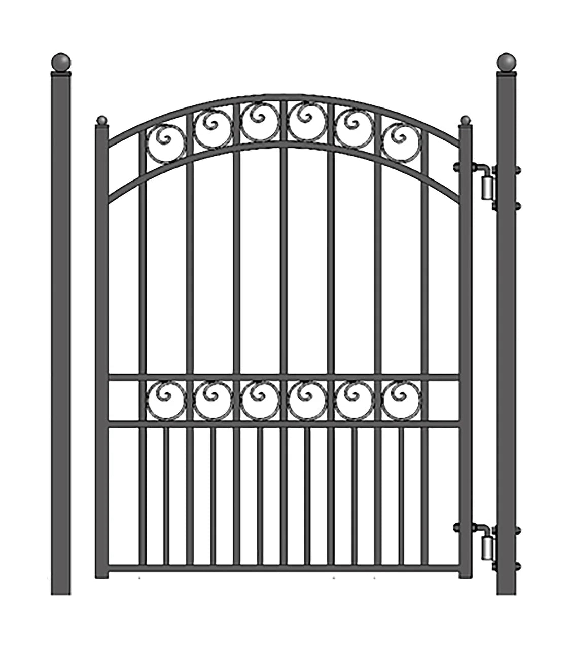 Aleko Steel Sliding Driveway Gate - 14 ft with Pedestrian