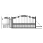 Aleko Steel Sliding Driveway Gate - 16 ft with Pedestrian