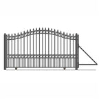 Aleko Steel Sliding Driveway Gate - 16 ft with Pedestrian