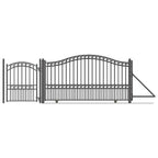 Aleko Steel Sliding Driveway Gate - 16 ft with Pedestrian