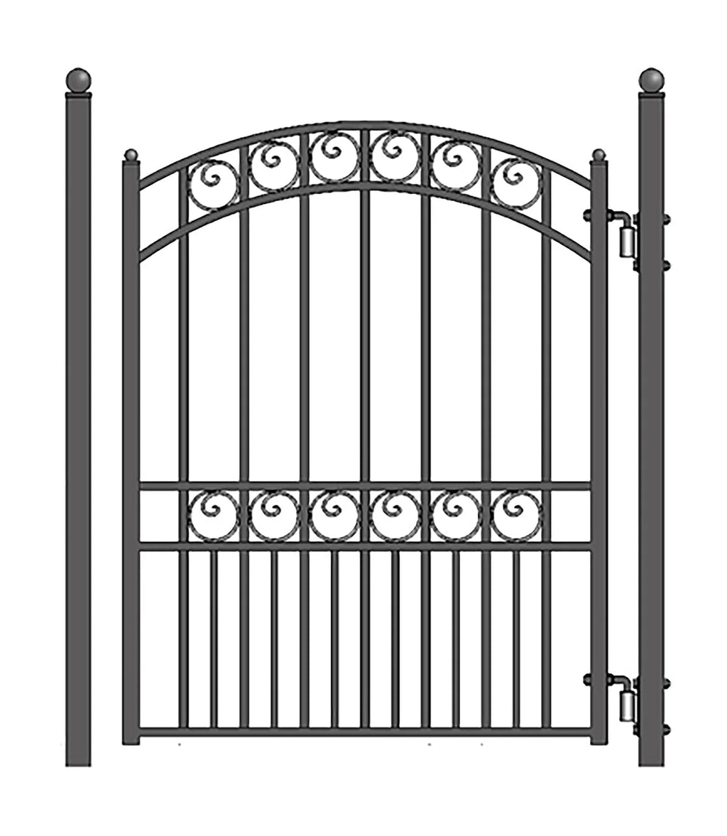 Aleko Steel Sliding Driveway Gate - 16 ft with Pedestrian
