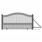 Aleko Steel Sliding Driveway Gate - 16 ft with Pedestrian