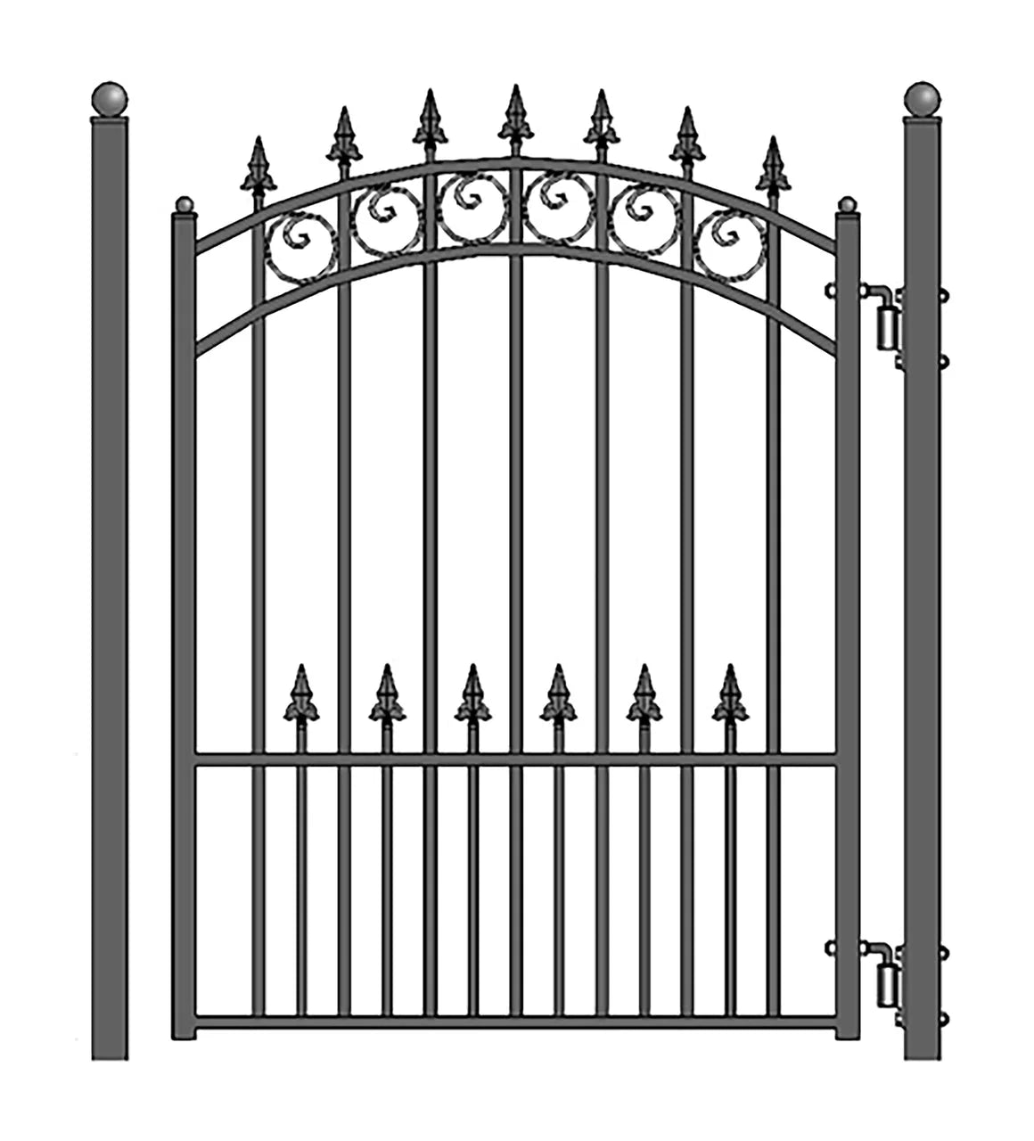 Aleko Steel Sliding Driveway Gate - 16 ft with Pedestrian