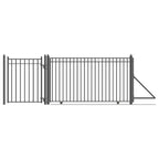 Aleko Steel Sliding Driveway Gate - 30 ft with Pedestrian