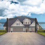 Aleko Steel Sliding Driveway Gate - LONDON Style - 14 x 6