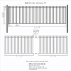 Aleko Steel Sliding Driveway Gate - MADRID Style - 20 x 6