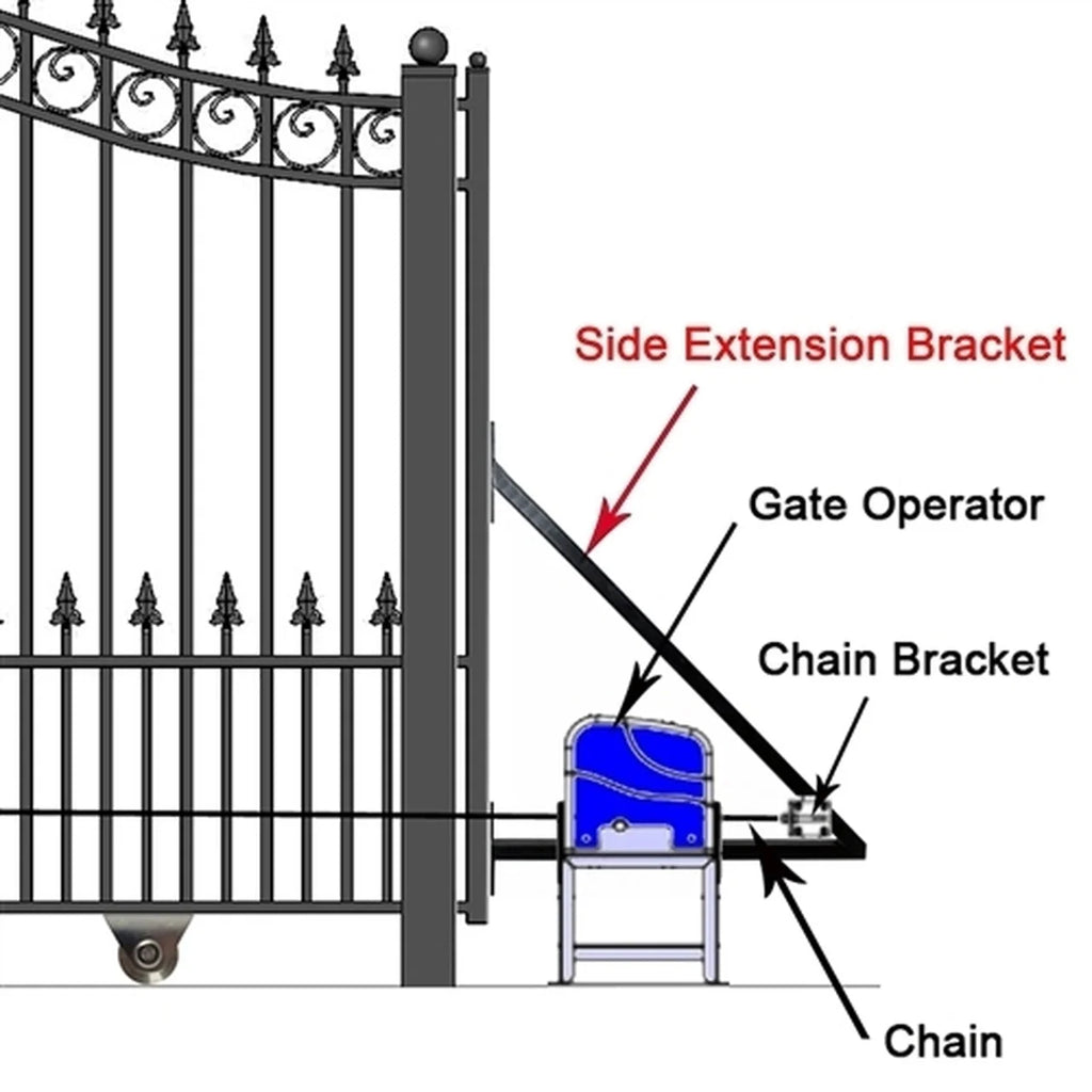 Aleko Steel Sliding Driveway Gate - MUNICH Style - 12 x 6