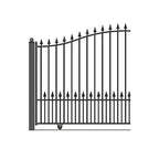 Aleko Steel Sliding Driveway Gate - MUNICH Style - 12 x 6