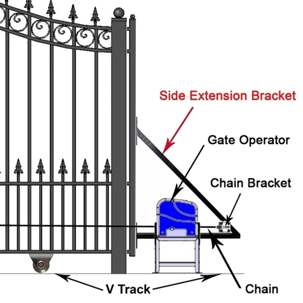 Aleko Steel Sliding Driveway Gate - PARIS Style - 14 x 6