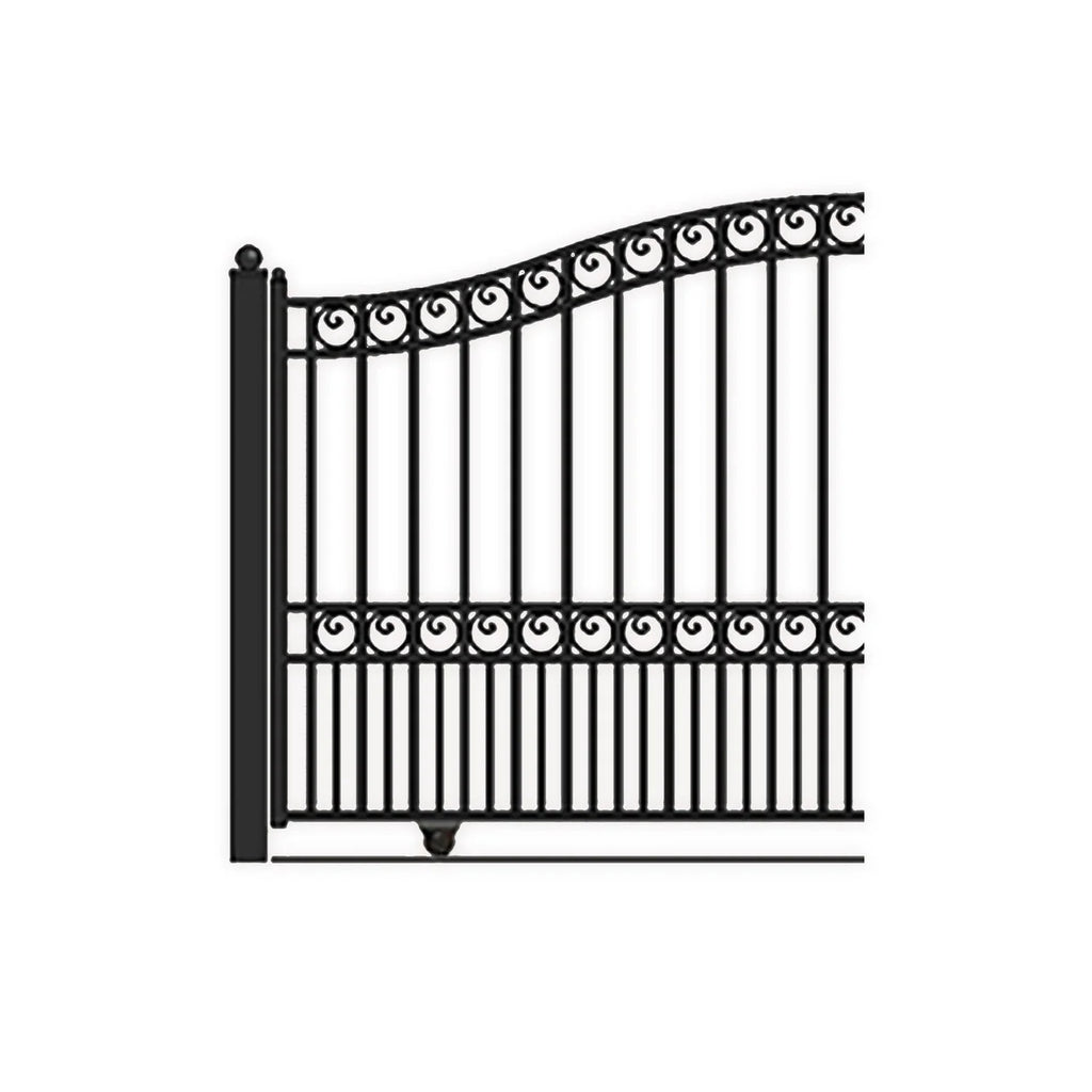 Aleko Steel Sliding Driveway Gate - PARIS Style - 14 x 6