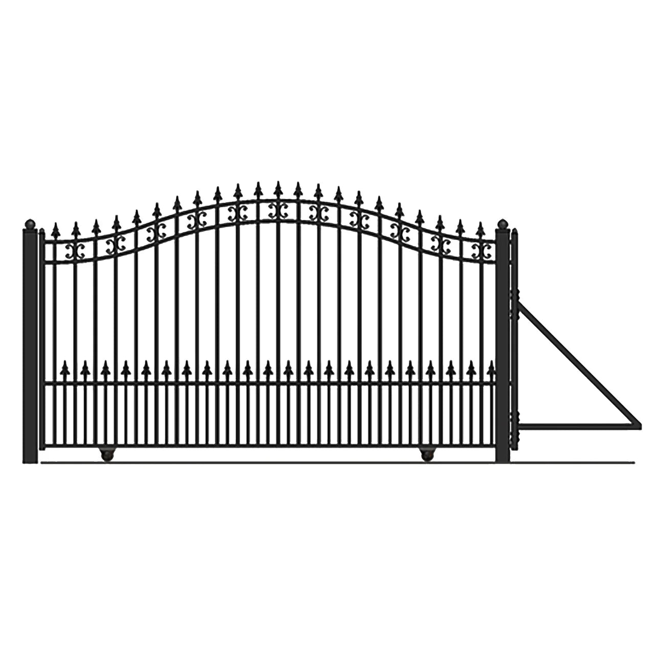 Aleko Steel Sliding Driveway Gate - ST.PETERSBURG Style
