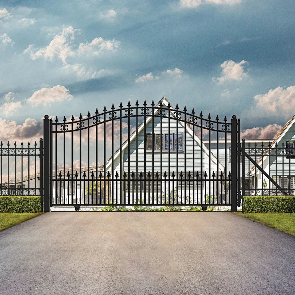 Aleko Steel Sliding Driveway Gate - ST.PETERSBURG Style