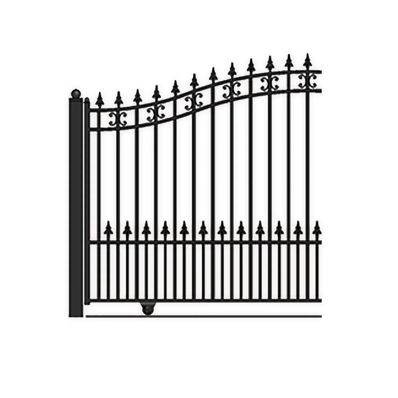 Aleko Steel Sliding Driveway Gate - ST.PETERSBURG Style