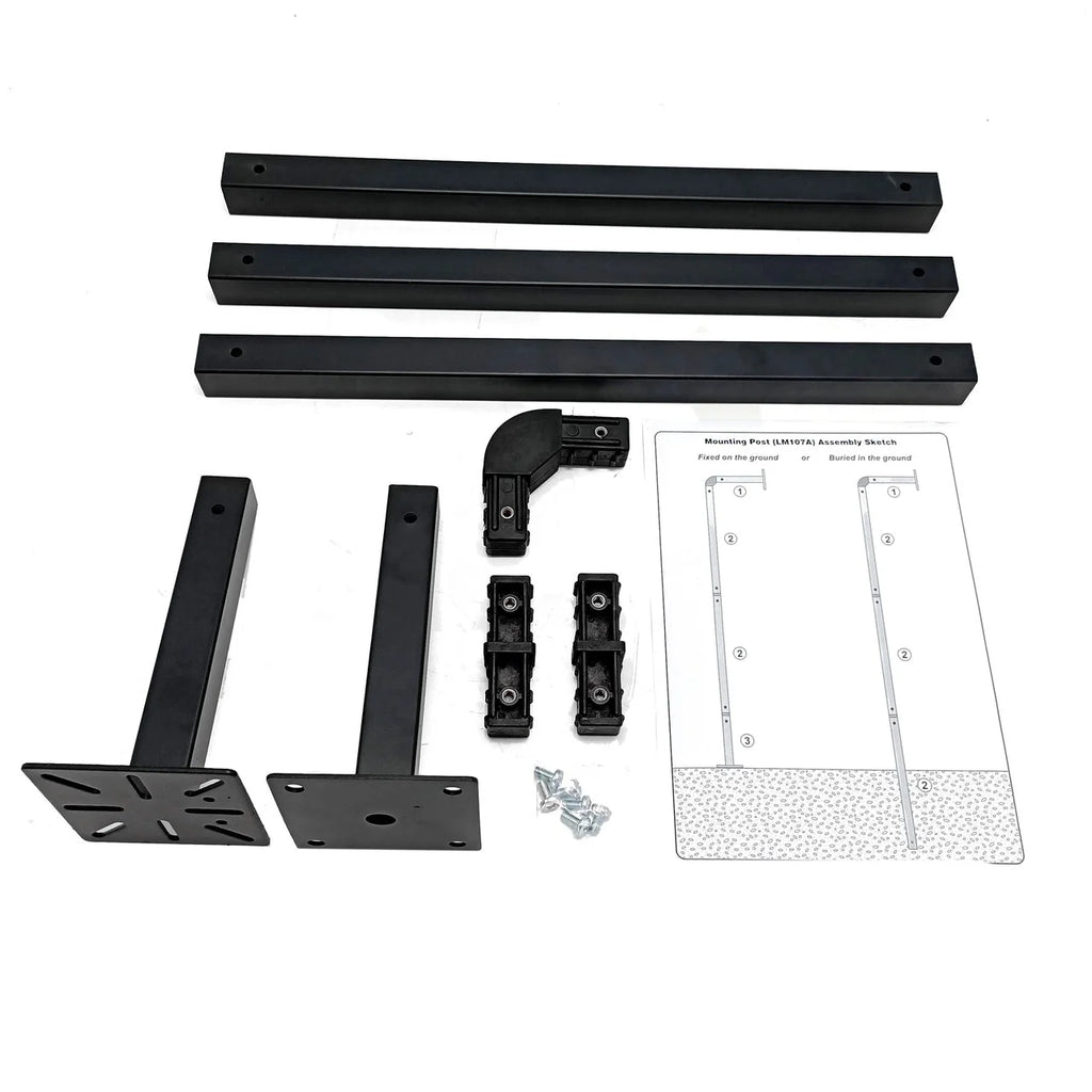 Aleko Universal Keypad Gooseneck Mounting Post - Black