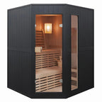 Aleko Viola Canadian Hemlock Traditional Indoor Sauna - 3-4