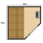 Aleko Viola Canadian Hemlock Traditional Indoor Sauna - 3-4