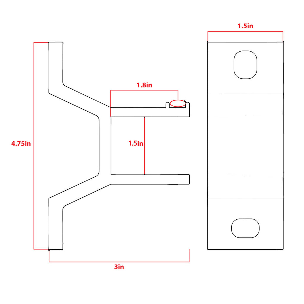 Aleko Wall Bracket for Retractable Awning - White - Set of 2